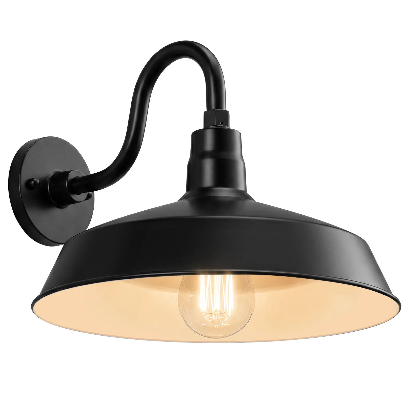Barn Light 17" Shade with 10" Gooseneck Arm
