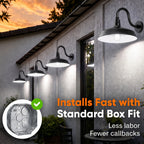 Barn Light 17" Shade with 10" Gooseneck Arm