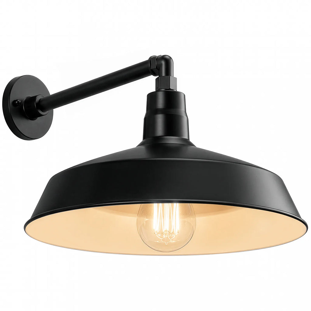 Barn Light 17" Shade with 13" Gooseneck Arm