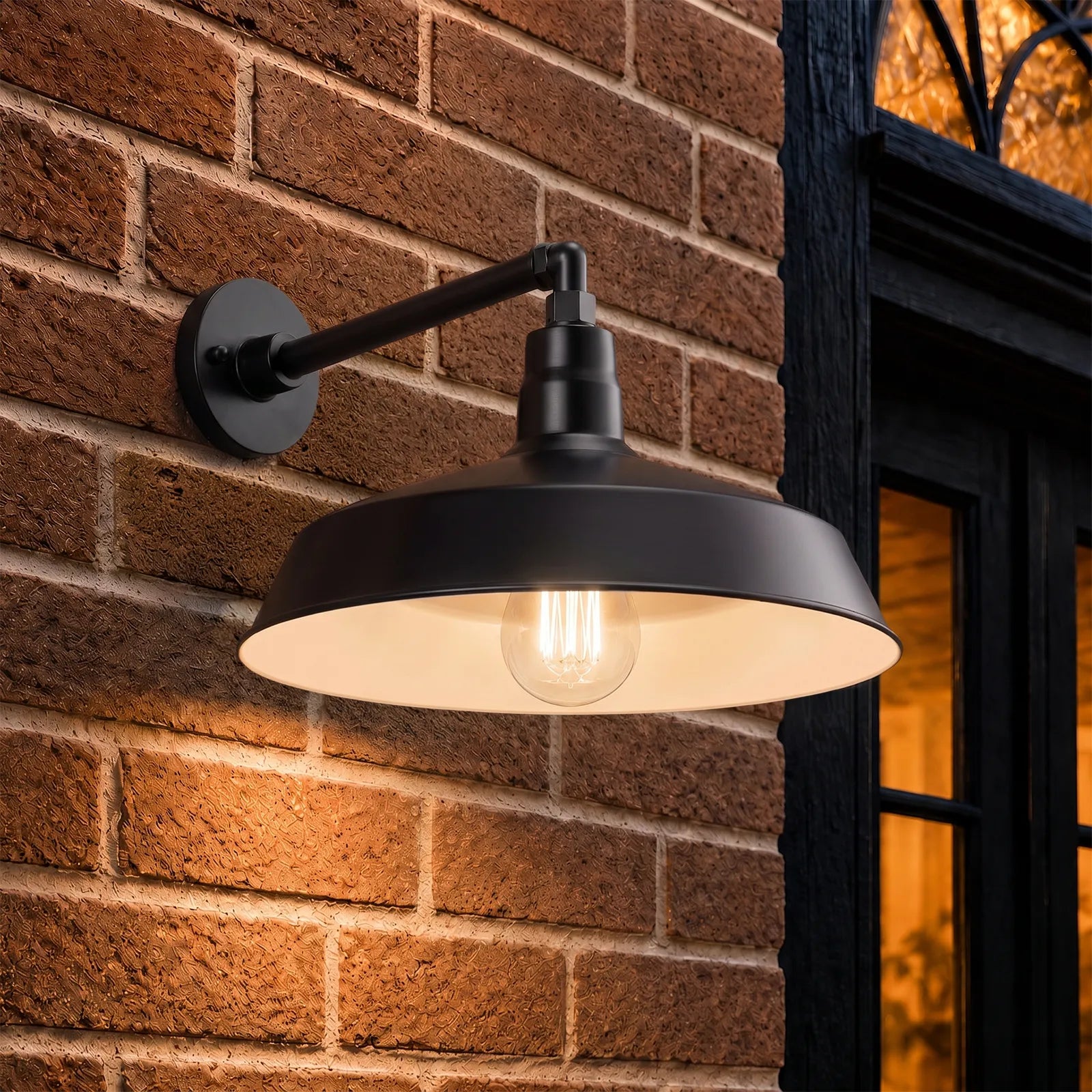 Barn Light 17" Shade with 13" Gooseneck Arm