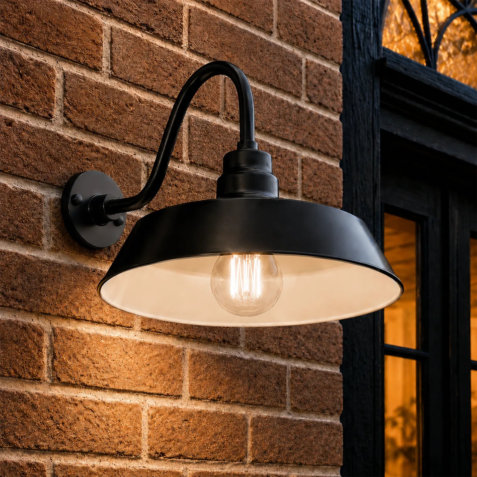 Barn Light 17" Shade with 15" Gooseneck Arm