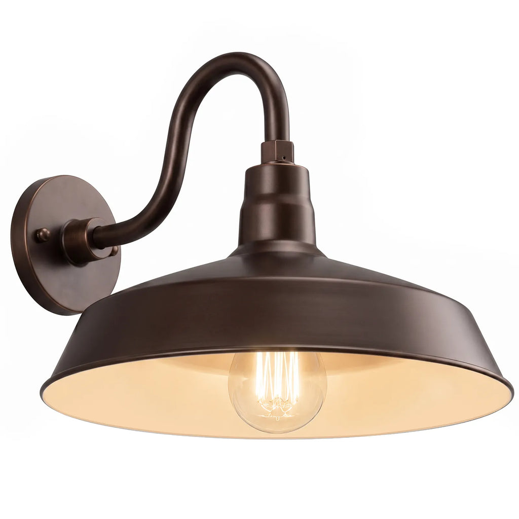 Barn Light 17" Shade with 10" Gooseneck Arm