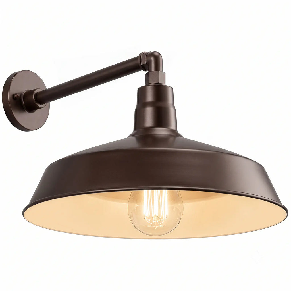 Barn Light 17" Shade with 13" Gooseneck Arm