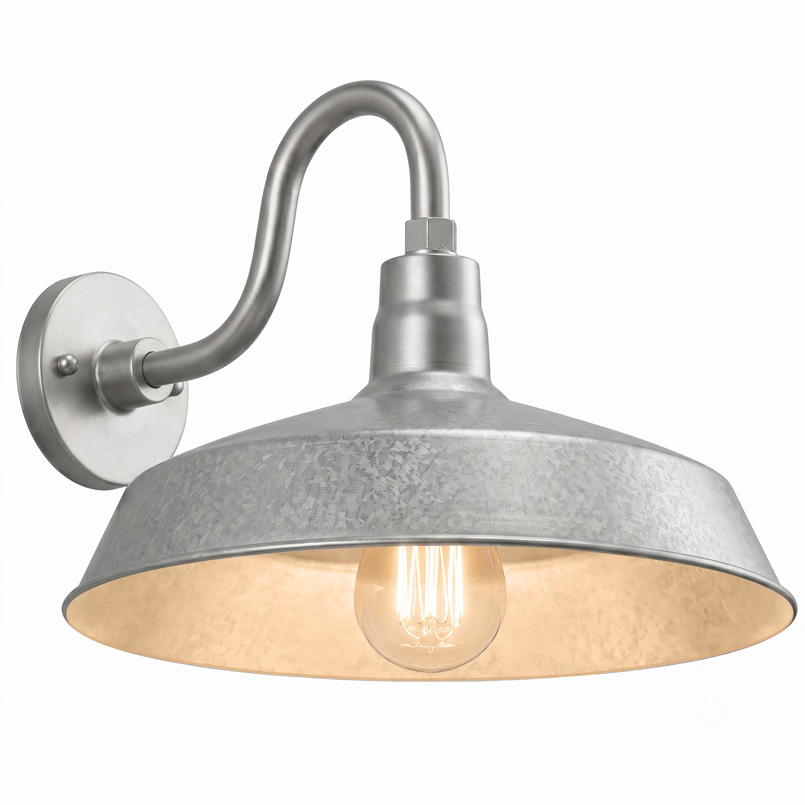 Barn Light 17" Shade with 10" Gooseneck Arm