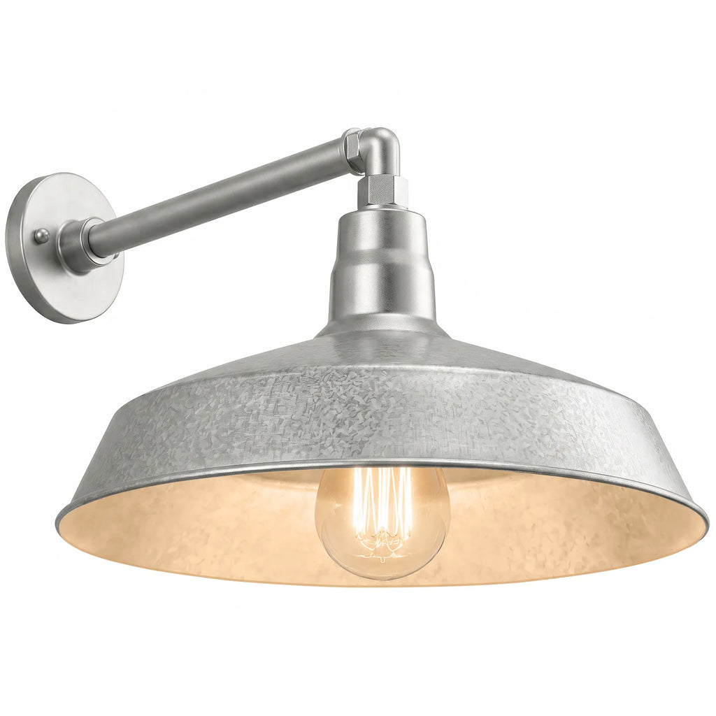 Barn Light 17" Shade with 13" Gooseneck Arm