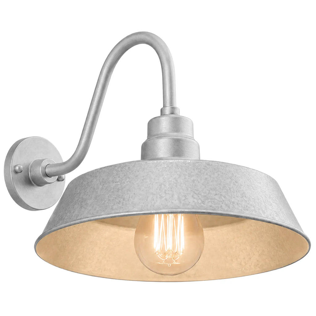 Barn Light 17" Shade with 15" Gooseneck Arm