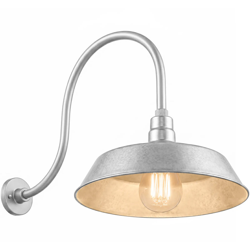 Barn Light 17" Shade with 24" Gooseneck Arm
