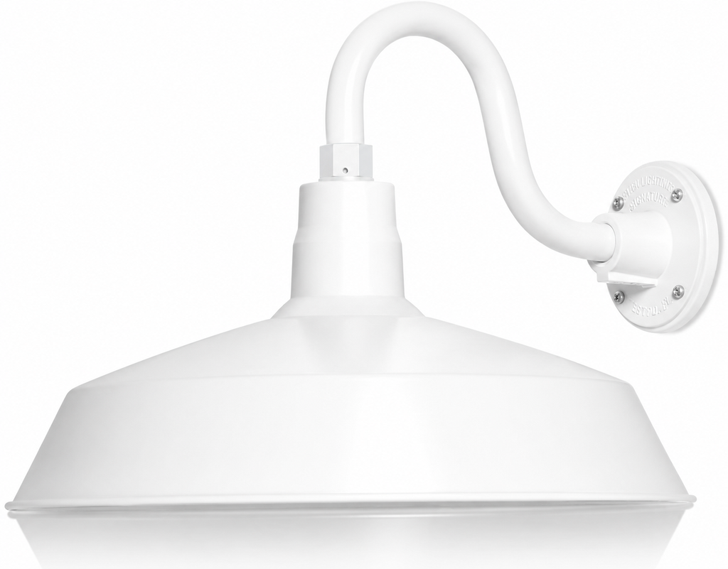 Barn Light 17" Shade with 10" Gooseneck Arm