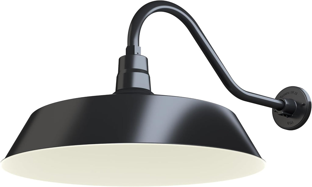Barn Light 21" Shade with 22" Gooseneck Arm