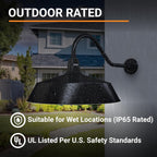 Barn Light 21" Shade with 22" Gooseneck Arm