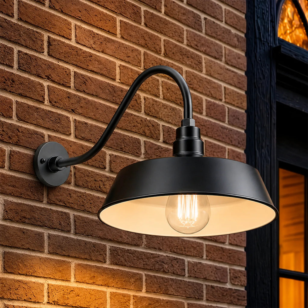 Barn Light 21" Shade with 22" Gooseneck Arm