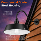 Barn Light 21" Shade with 22" Gooseneck Arm