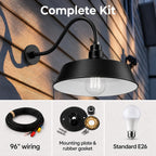Barn Light 21" Shade with 22" Gooseneck Arm