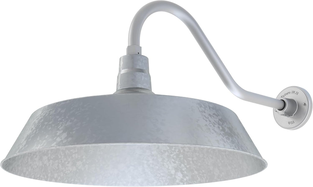 Barn Light 21" Shade with 22" Gooseneck Arm